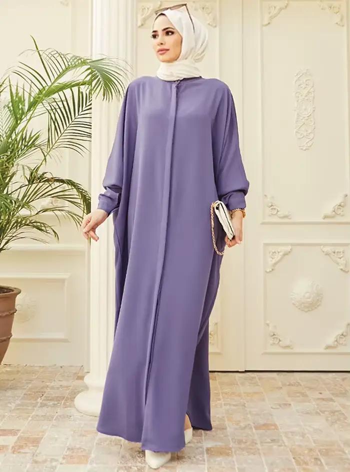 Abaya Robe mode musulmane Robe Abaya Ramadan dames à manches longues Robe islamique moyen-orient Aba
