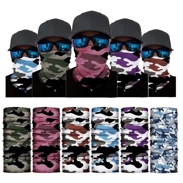 Masque facial de cyclisme de Camouflage, écharpe, guêtre de cou pour hommes, Bandana sans couture, b