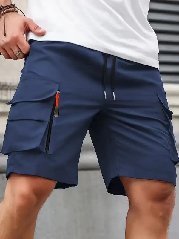 Men Cargo Shorts Jogging Casual Multi-Pocket Overalls Short Pants New Summer Male Street Trend Cargo