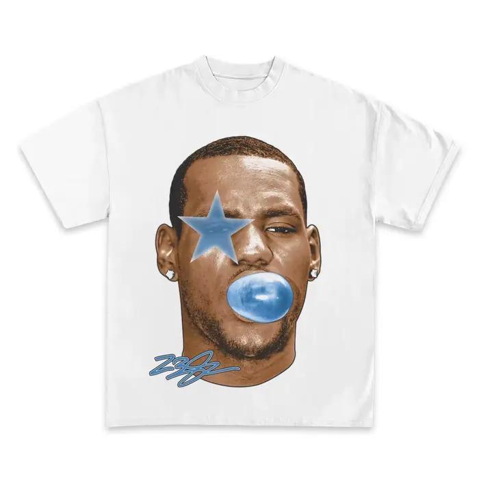 T-shirt Lebron James, star du basket-ball, Harajuku Y2k, décontracté, col rond, manches courtes, uni