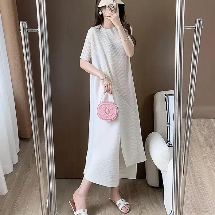Ata Yake-Robe épissée pliée pour femme, nouveau design unique avec une robe Maix mince et de style a