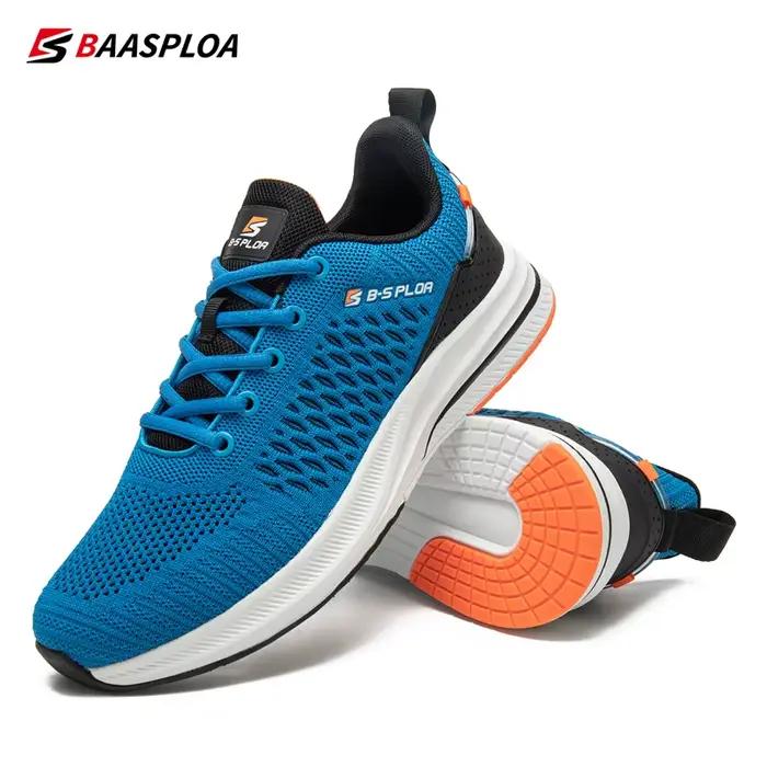 Baasploa chaussures de course pour hommes nouvelle mode léger maille respirant chaussures de marche 