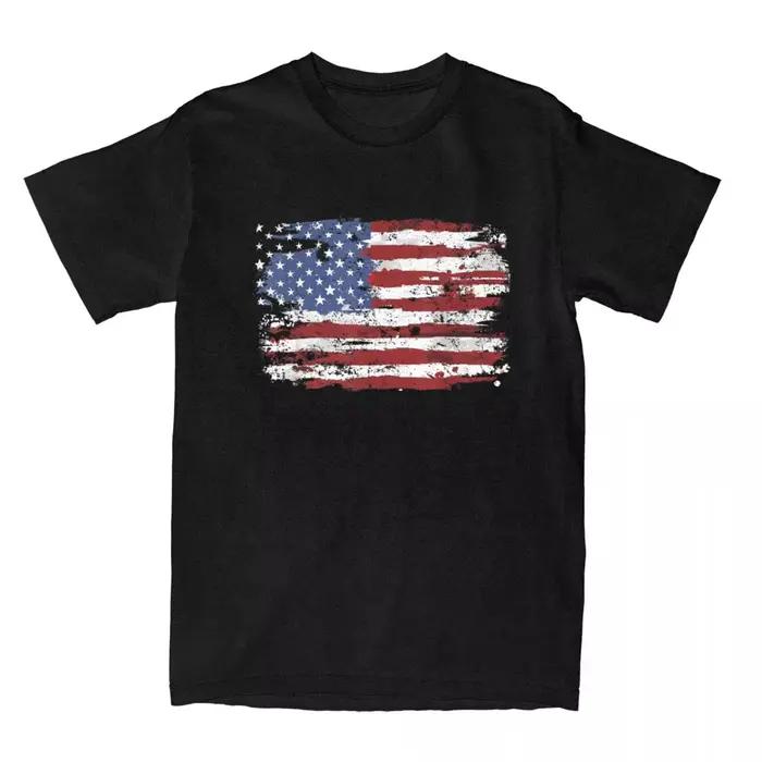 T-shirt manches courtes homme, estival et en coton, américain, américain, américain, américain, du 4