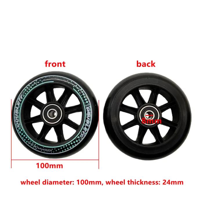 Accessoires de scooter roue de patin roue de scooter 90mm 110mm 120mm 125mm épaisseur de roue 24mm 2