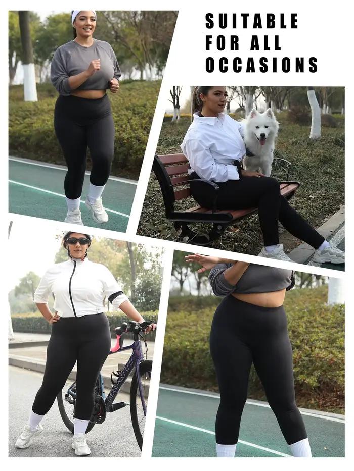 Leggings de Sport Super doux grande taille pour femmes, sans transparence, pour entraînement, course