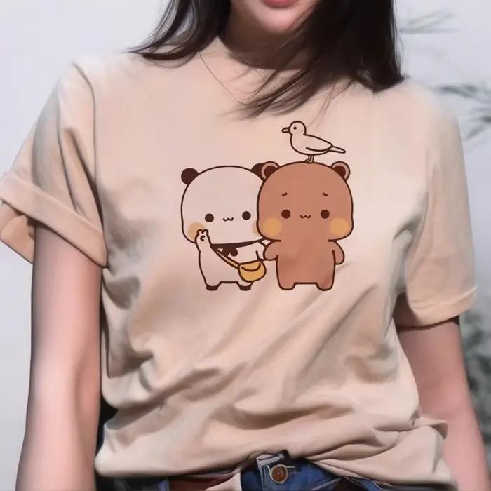 T-shirt décontracté Bubu et Dudu pour femmes, haut de créateur féminin, vêtements de rue, mode 2024