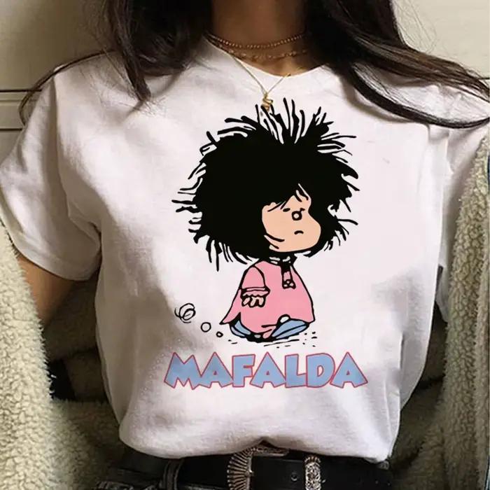 Mafalda t-shirts femmes harajuku japonais anime haut femme années 2000 manga vêtements