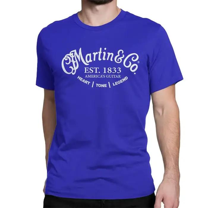 2025 offre spéciale nouveau Martin & Co guitare lettre noir t-shirt pour hommes été décontracté ample à manches courtes