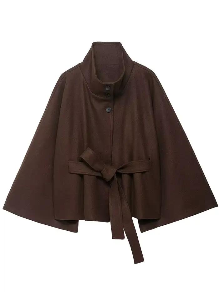 HH 2025 Nouveaux Manteaux Tendance pour Femmes – Col Montant Uni