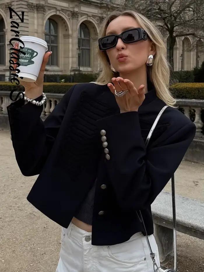 Veste Napoléon noire pour femmes