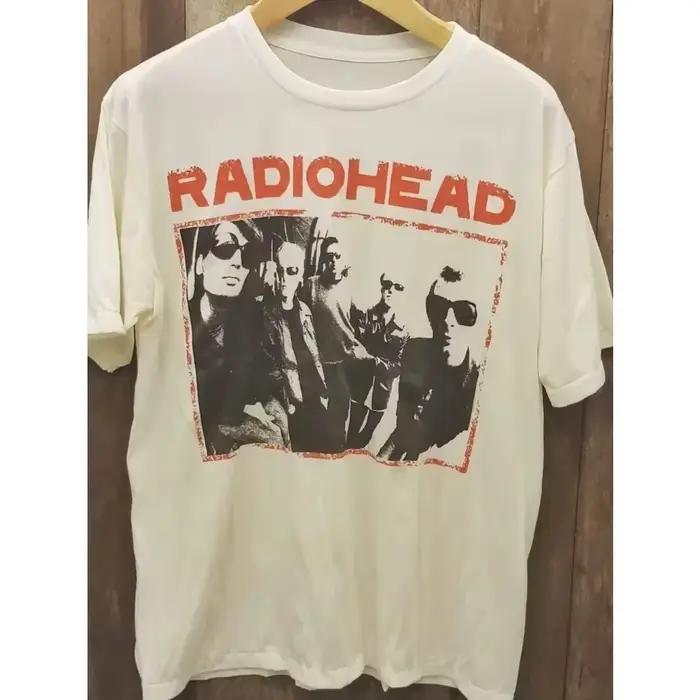 Radiohead Kid A's Album Tour Concert T-shirts bleu marine rares pour hommes et femmes