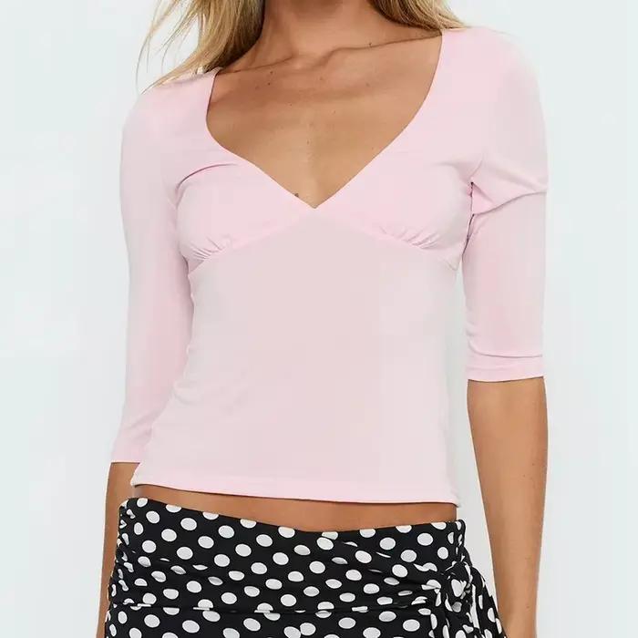 T-shirt élégant à manches 3/4