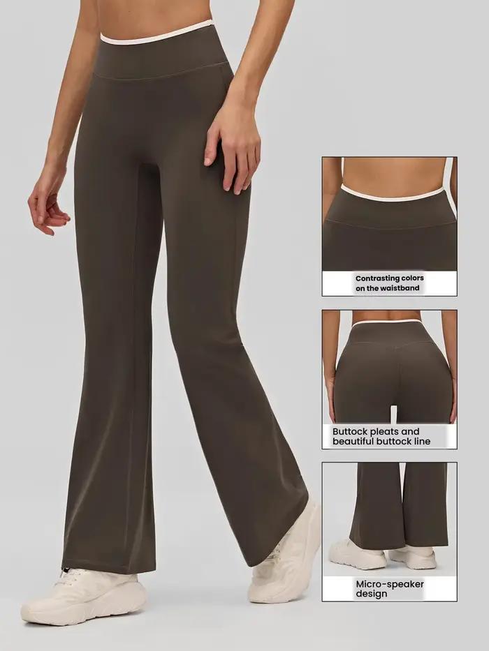 Pantalon de yoga coupe bootcut effet seconde peau pour femme