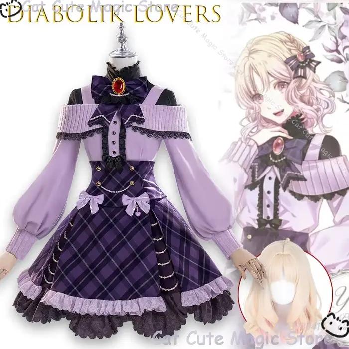 Diabolik Lovers Yui Komori – Costume de cosplay uniforme scolaire gothique Lolita pour femme