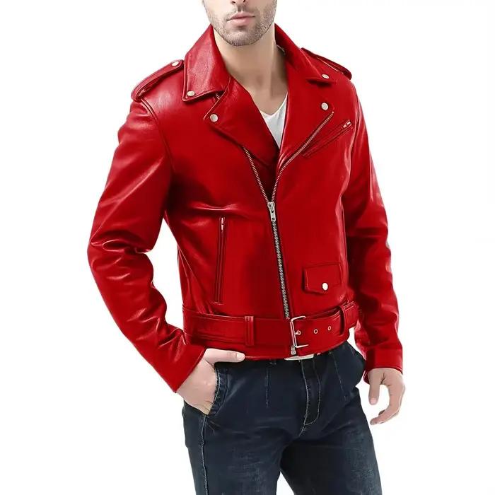 Nouvelle Veste en Cuir pour Homme