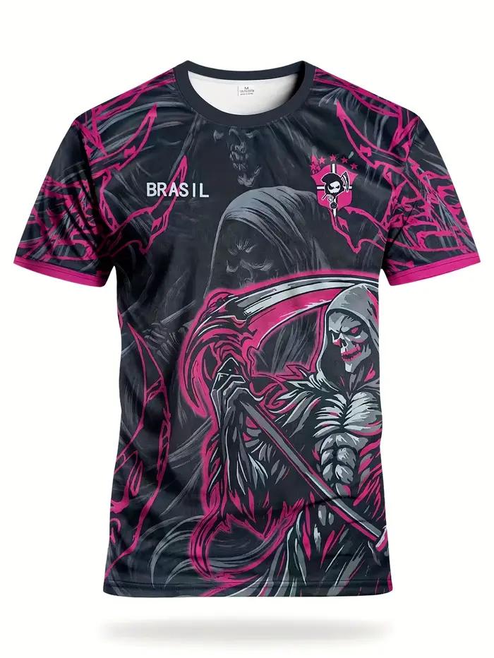 T-shirt de football du Brésil pour hommes et femmes, maillot de l'équipe nationale, tee-shirt de sport d'été athlétique