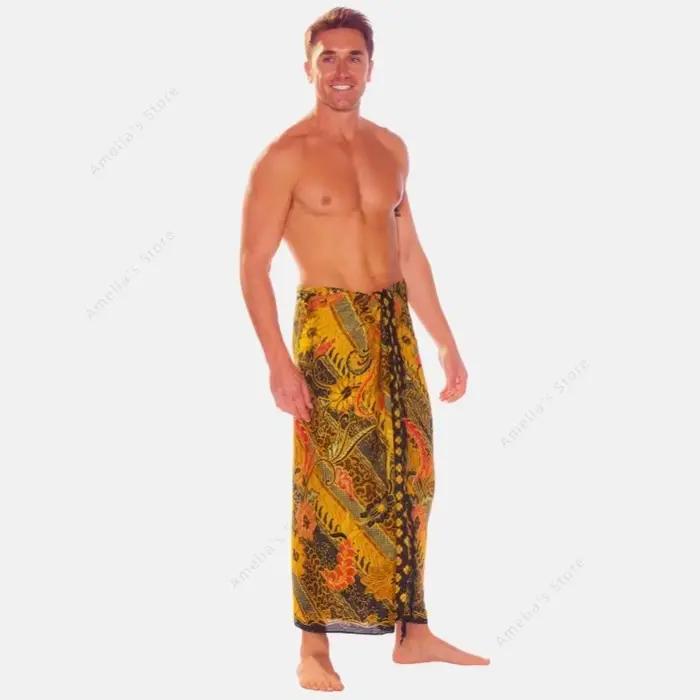 Sarongs Hommes Sarong avec Motif Traditionnel Tube Jupe Lungi Srong Sorong Saram Malaisie Myanmar Thaïlande Laos Vêtements Sarung