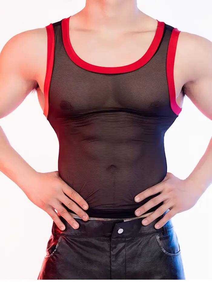 Chemise transparente pour homme