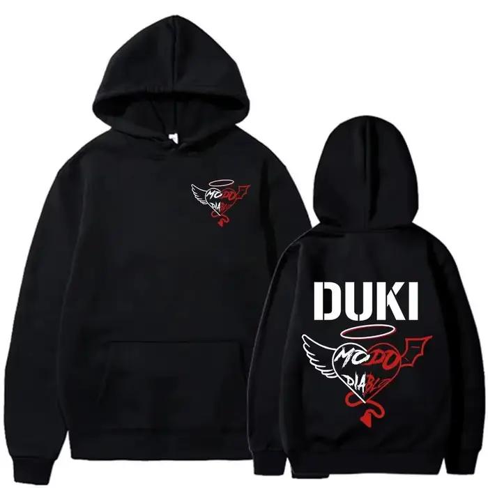 Sweat à capuche homme Duki décontracté pour automne et hiver haute qualité polyester styles hip-hop rock et rue occasions multiples