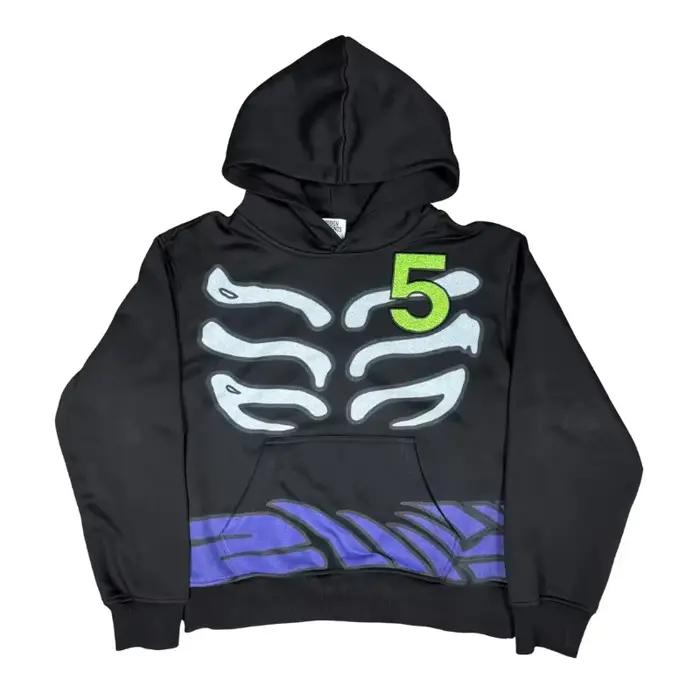 Sweat-shirt à capuche zippé Y2K avec motif de dessin animé Ninja pour hommes et femmes, coupe ample, streetwear, sweat-shirt décontracté, mode hip-hop