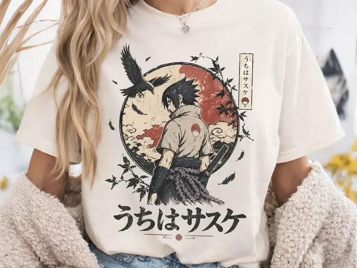 T-shirt Anime Naruto Uchiha Sasuke