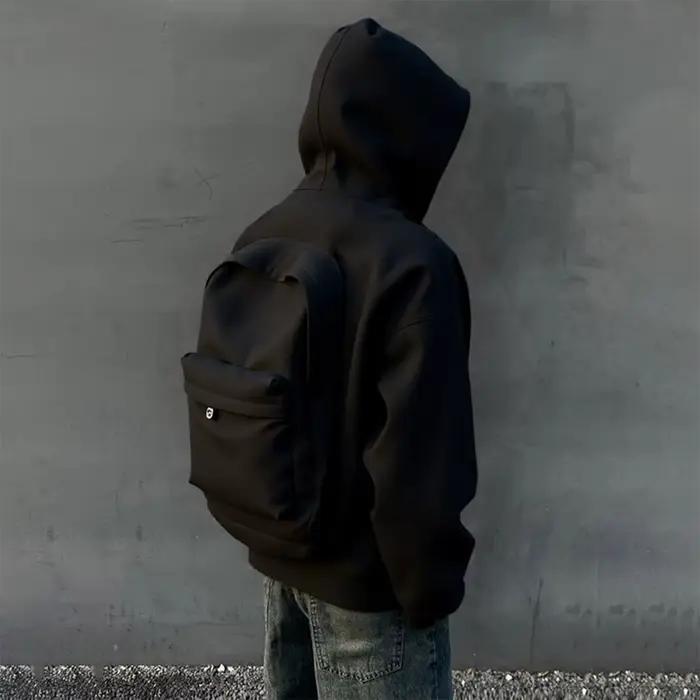 Hommes femmes voyage sweat à capuche avec sac à dos créatif fermeture éclair Cardigan décontracté unisexe léger sac à
