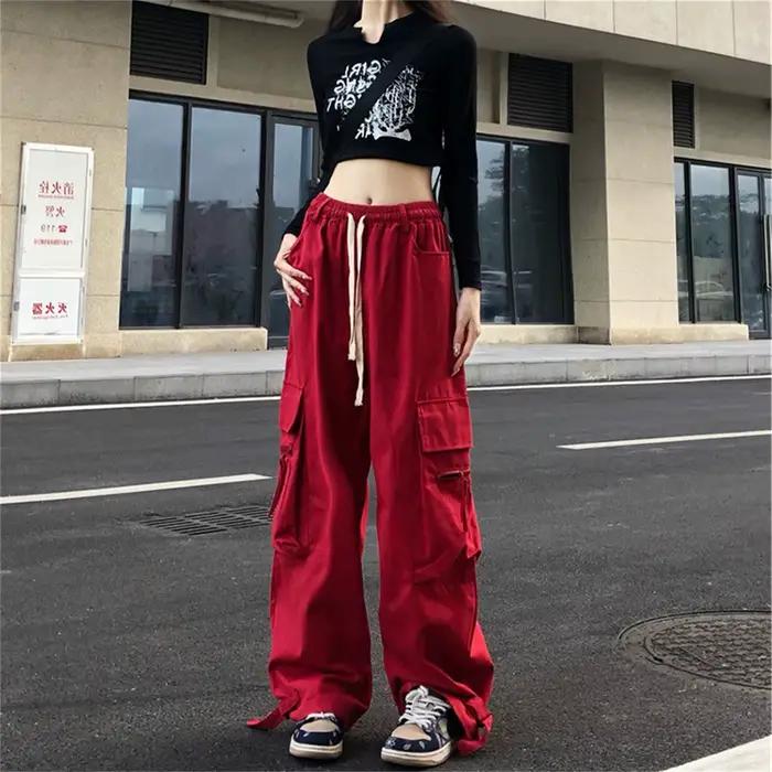 Pantalon Cargo rouge pour femmes