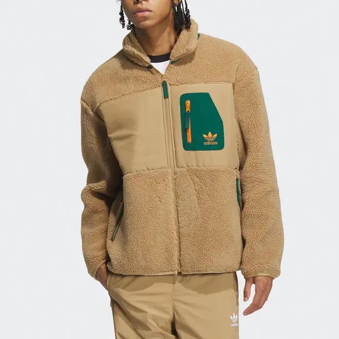 Adidas véritable originaux veste en faux peau de mouton pour hommes IN0994