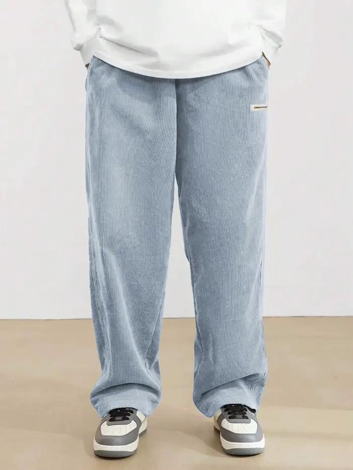 Nouveau pantalon décontracté droit en velours côtelé pour homme
