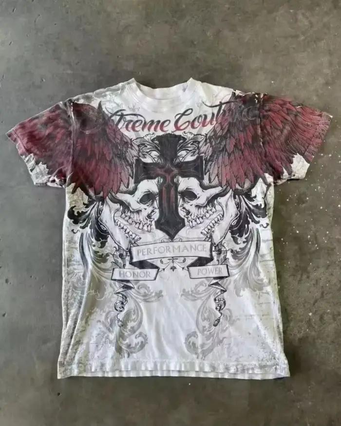 T-shirt surdimensionné pour homme Affliction années 2000