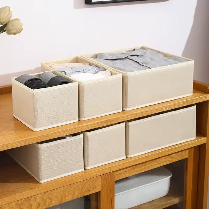 Organisateurs de tiroirs pour vêtements, bacs de rangement pour commode, organisateurs de placard en tissu et séparateurs de tiroirs de rangement pour vêtements, chaussettes sous-vêtements