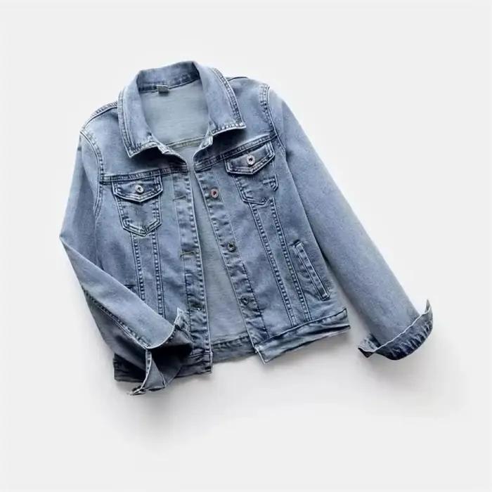 Dames Denim veste 2025 printemps automne mode à manches longues femmes Cowboy vêtements d'extérieur élégant simple boutonnage femme jean manteau