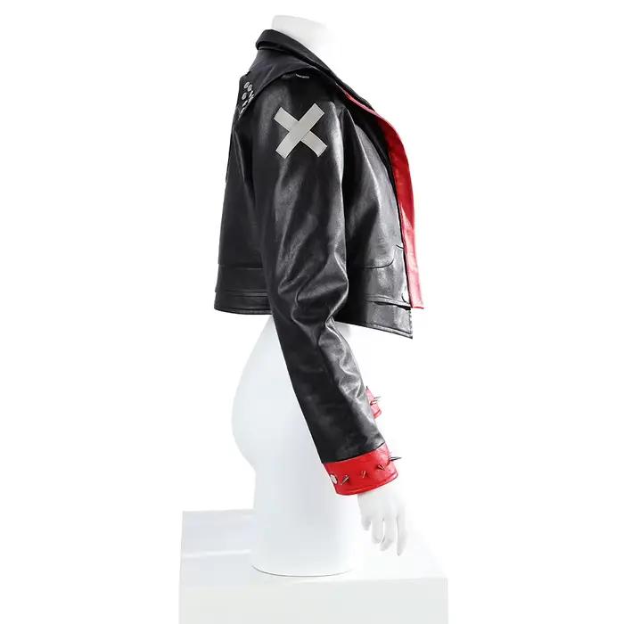 Arcane 2 jeu LOL Vi Cosplay femmes noir PU cuir manteau Costume femme veste déguisement manteaux de finition fête