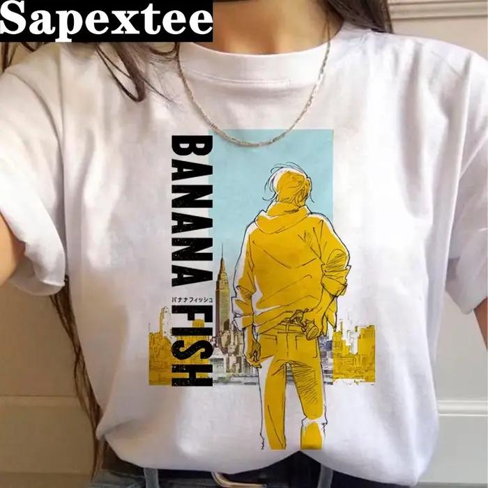 Banana Fish haut d'été t-shirt homme harajuku imprimé vintage kawaii
