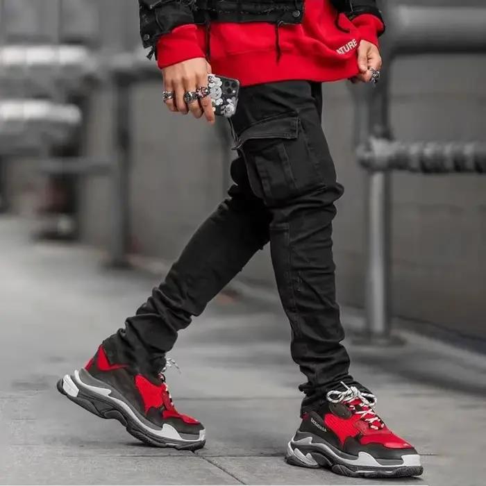 Jeans en denim élastique pour hommes