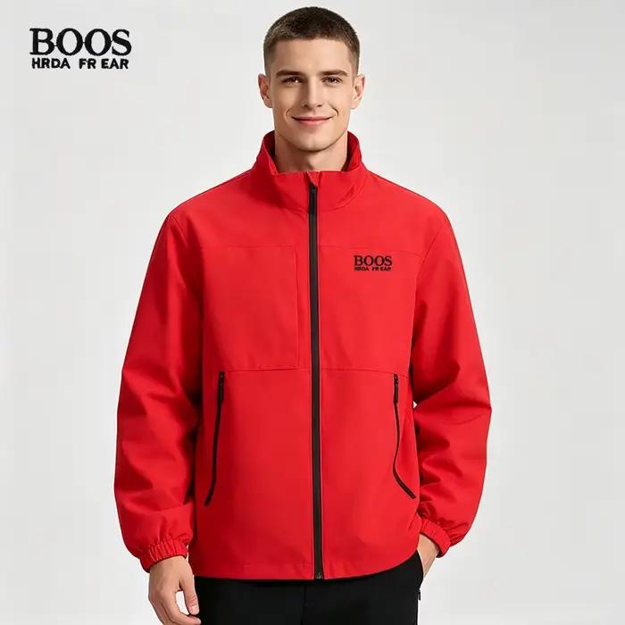 Vêtements d'extérieur brodés BOOS pour hommes EUR, nouveau produit de haute qualité, veste fine personnalisée, vêtements d'extérieur pour hommes à la mode et ajustés