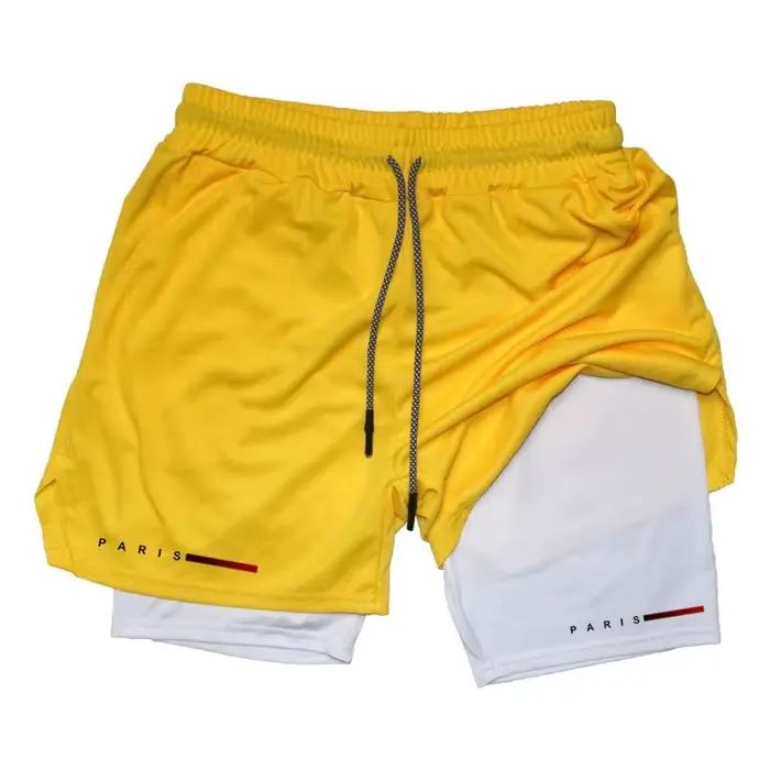 Shorts de course pour hommes 2 en 1