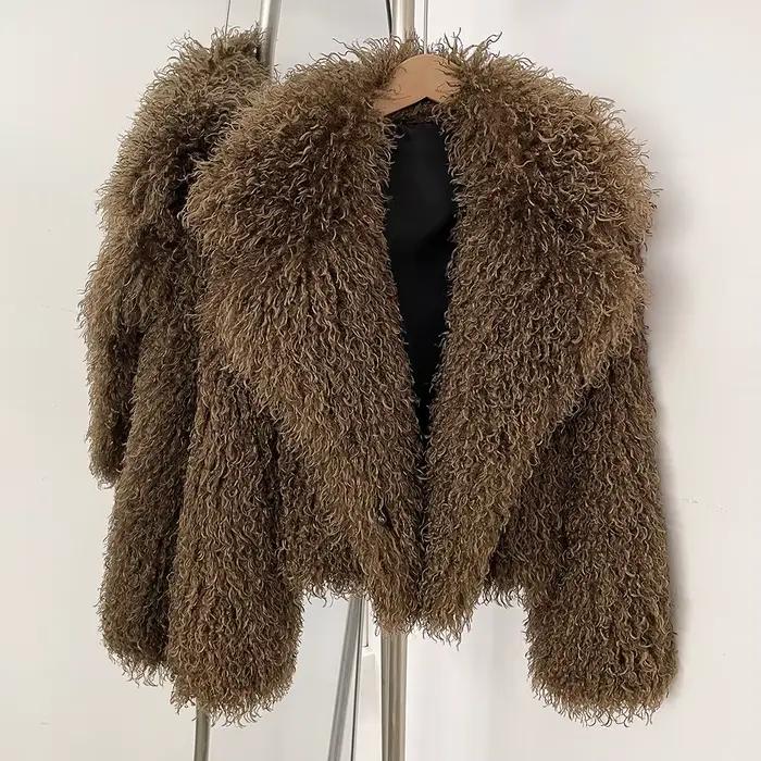 Veste en fausse fourrure pour femme, manteau en fourrure synthétique, veste tendance avec fourrure pour femme, nouvelle veste d'extérieur, manteau en fourrure artificielle pour femme, chic pour l'hive