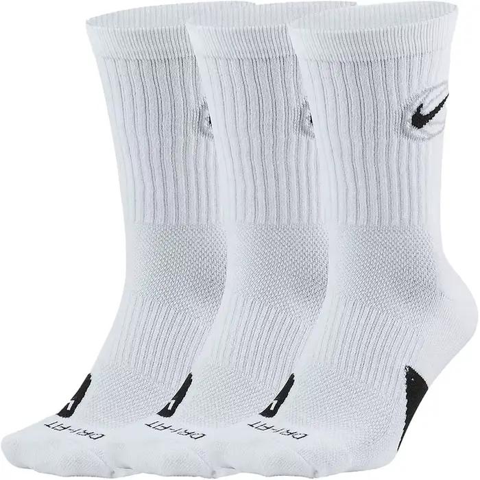 Nike officiel authentique hommes respirant basket-ball chaussettes d'entraînement trois paires ensemble DA2123-100