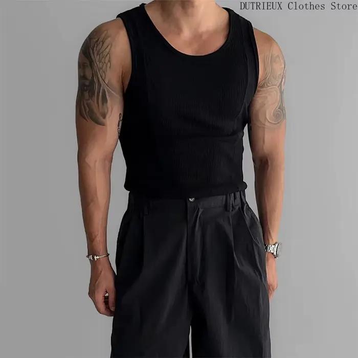 Gilet élastique mince pour hommes