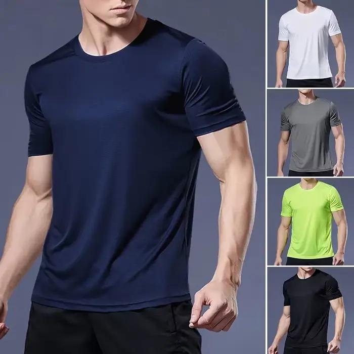T-shirts de Jogging pour hommes T-Shirt de Sport à Compression à séchage rapide Fitness Gym chemises de course