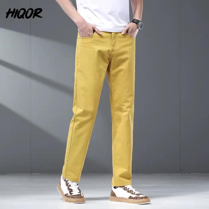 HIQOR pantalon homme solide noir