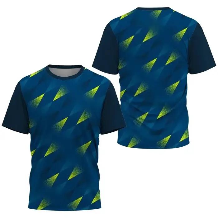 Vêtements d'entraînement imprimés en 3D pour hommes T-shirt de gymnastique Badminton Tennis
