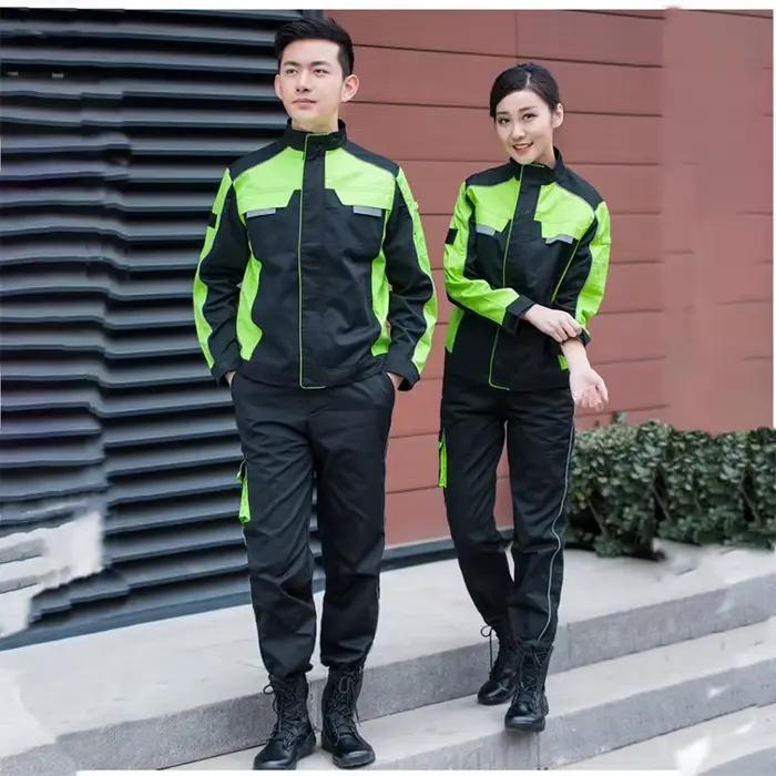Costumes de soudage, ensemble de vêtements de travail pour hommes et femmes, veste + pantalon, usine électrique, atelier de réparation automobile, uniforme Durable, combinaisons mécaniques