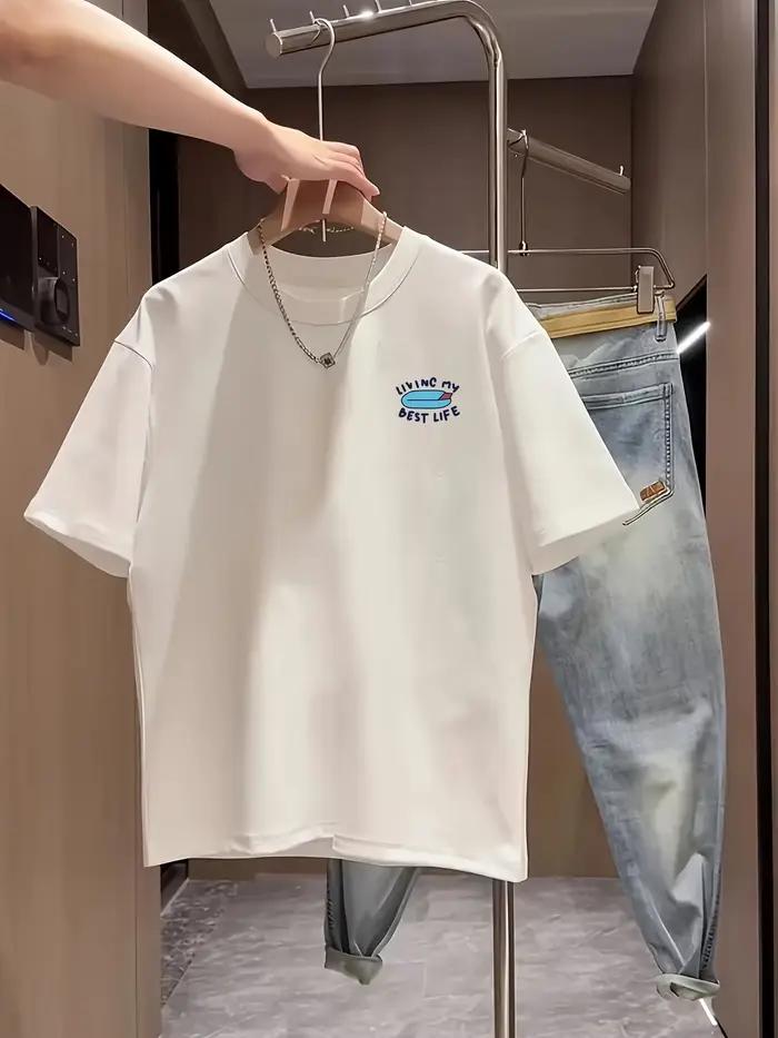 T-shirt pour homme avec imprimé de dessins animés d'amis surfistes
