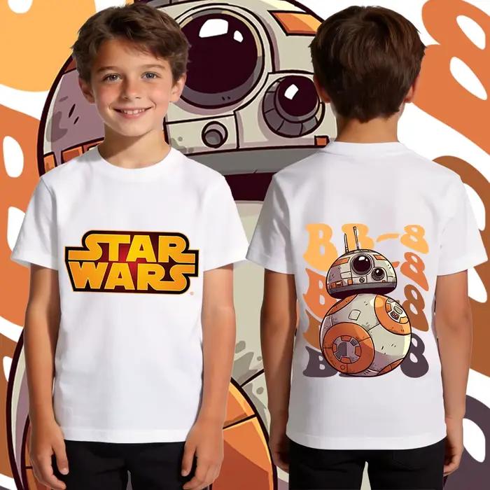 T-shirt en coton imprimé Star Wars BB 8 pour garçons