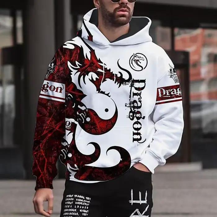 Sweat à capuche surdimensionné à manches longues pour hommes