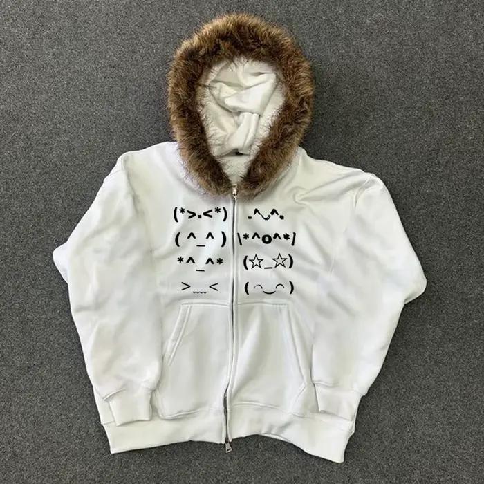 Sweat à capuche zippé Harajuku