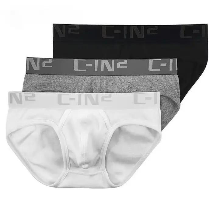 Caleçons en coton pour hommes taille basse avec anneau de suspension poche U convexe sous-vetement rehaussant la taille confortable pour le sport et les occasions spéciales