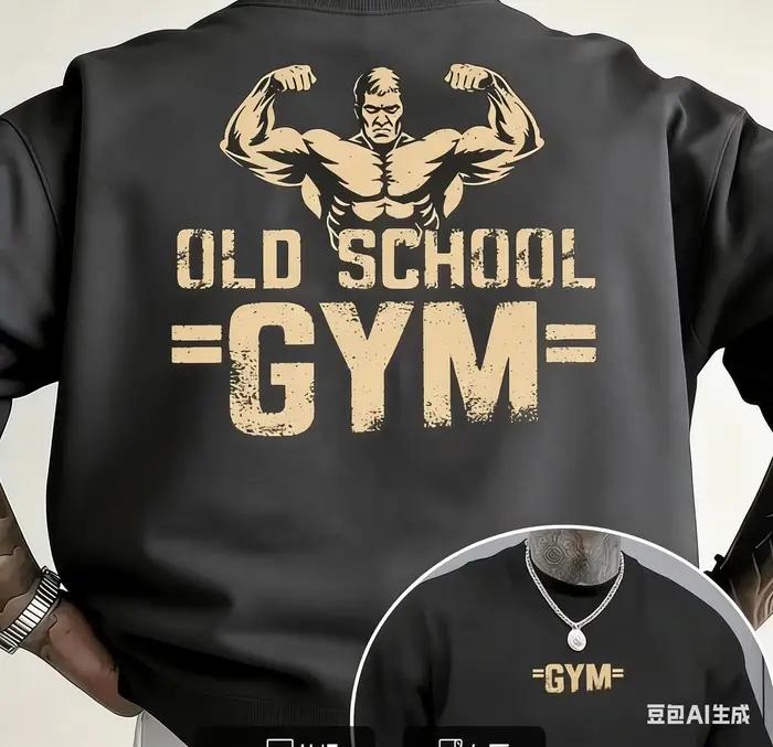 T-shirt de fitness rétro pour homme